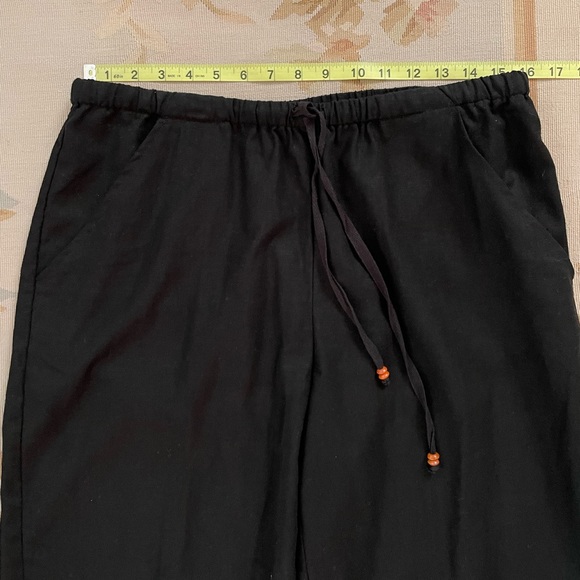 Black linen drawstring pants by Alfred Dunner size 12 - Picture 4 of 5